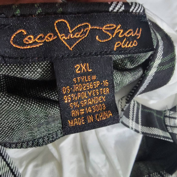 coco shay Plus Plaid Overall Dress sz plus 2XL - Picture 5 of 8